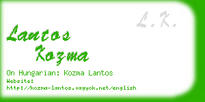 lantos kozma business card